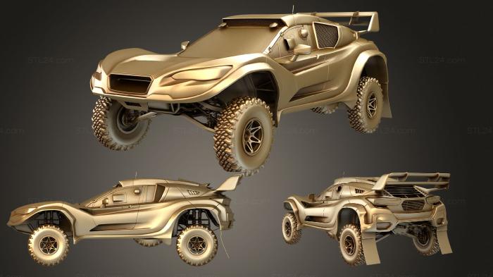 Автомобили и транспорт (Subaru XTREK ДАКАР, CARS_3505) 3D модель для ЧПУ станка